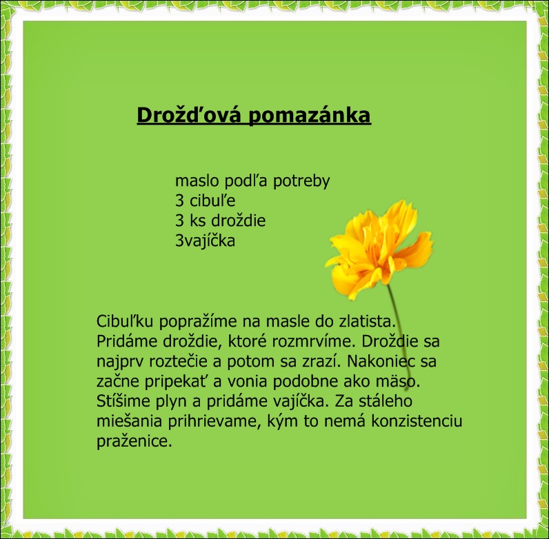 drožďová pomazanka